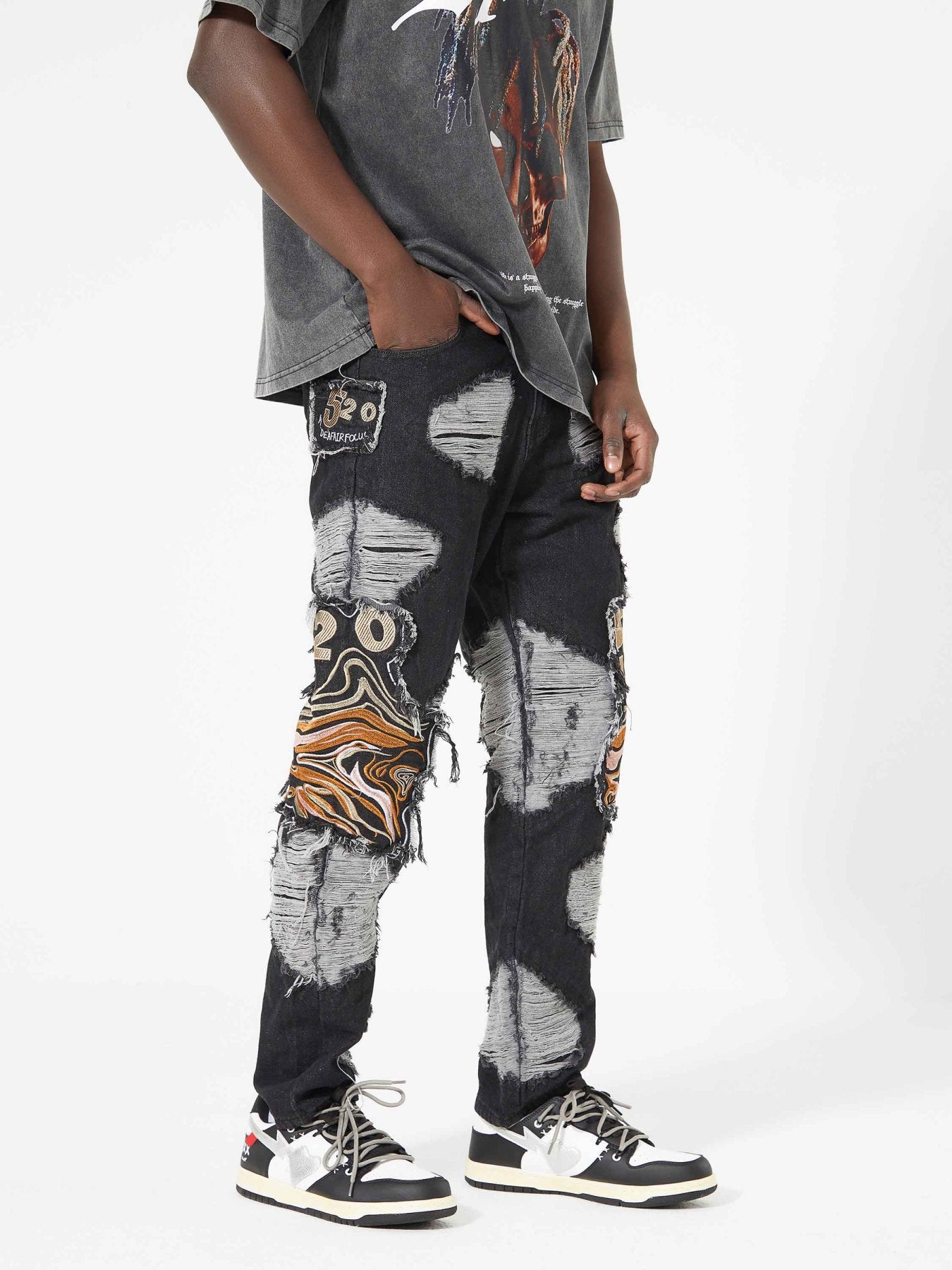 Embroidered Jeans-xxchiefs