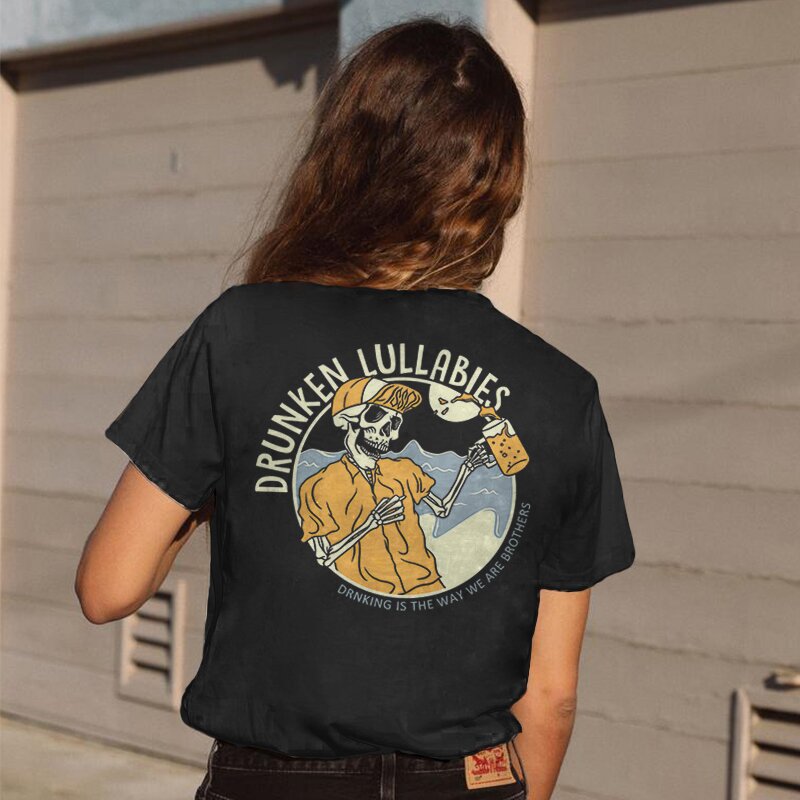 DRUNKEN LULLABIES printed T-shirt designer-xxchiefs