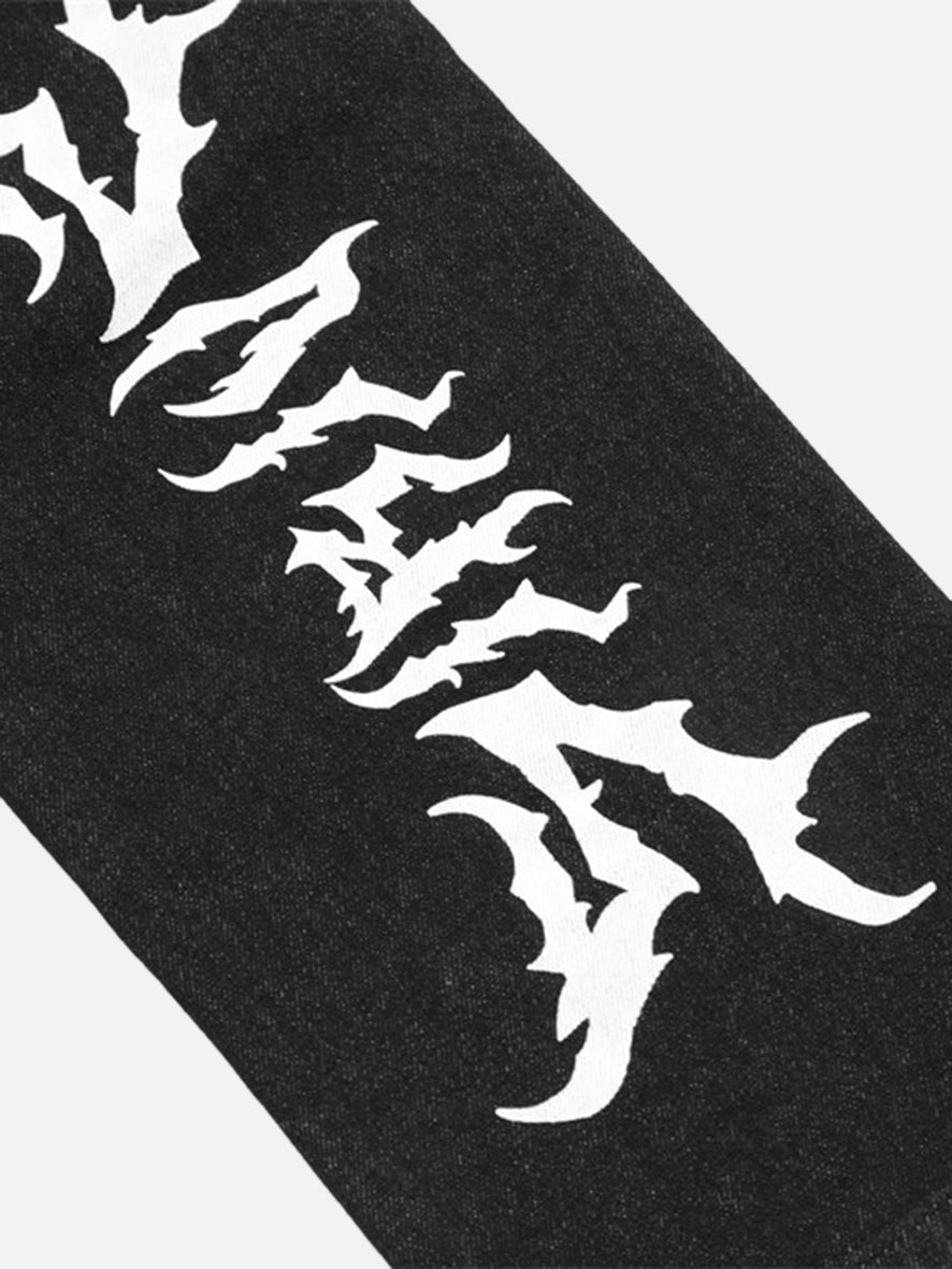 Niche Design Letter Print Jeans -1339-xxchiefs