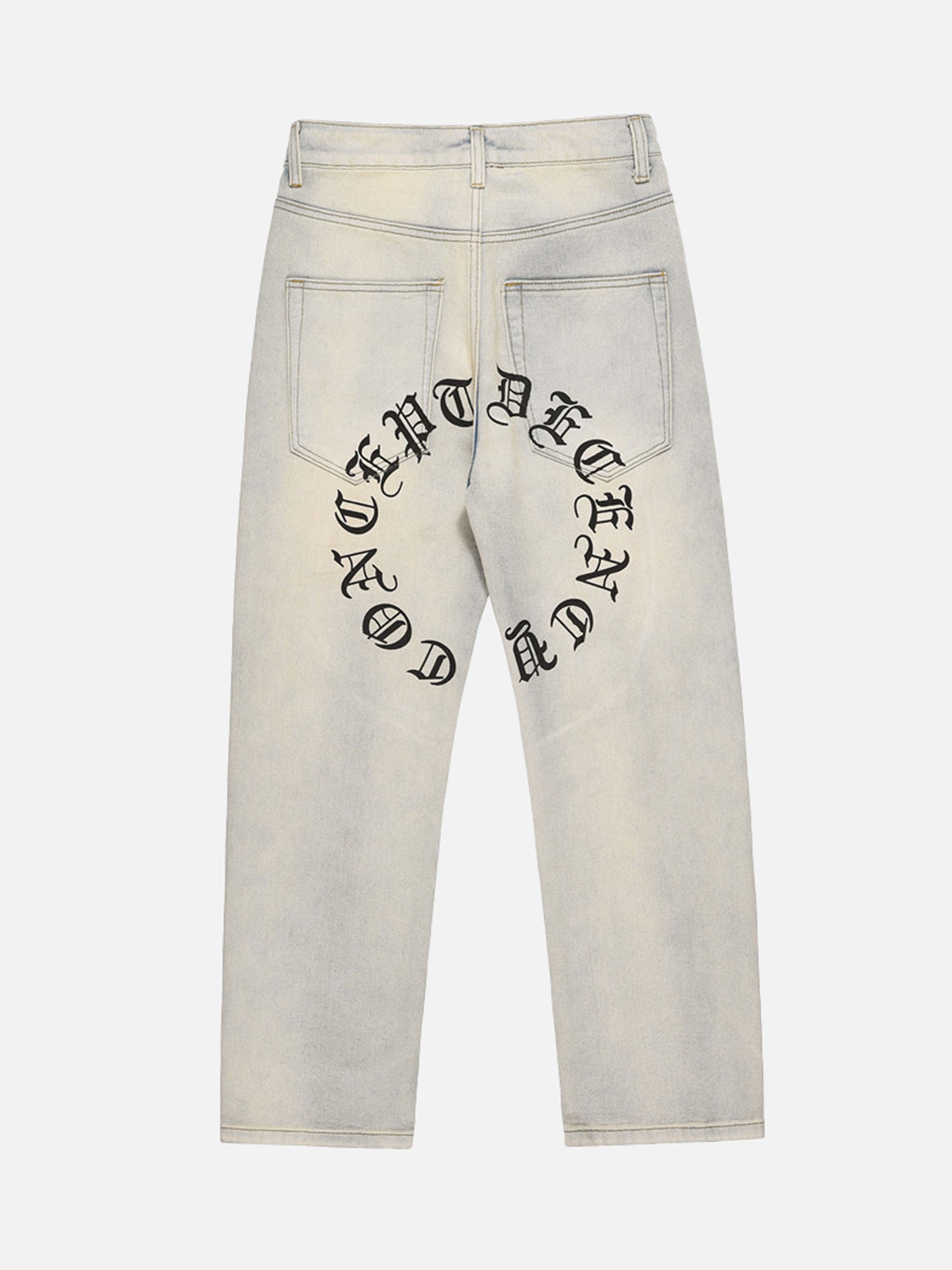 American Vintage Incendiary Letter Print Jeans-xxchiefs