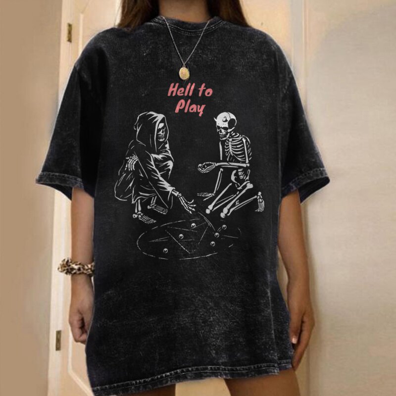 Hell to play skull print t-shirt designer-xxchiefs