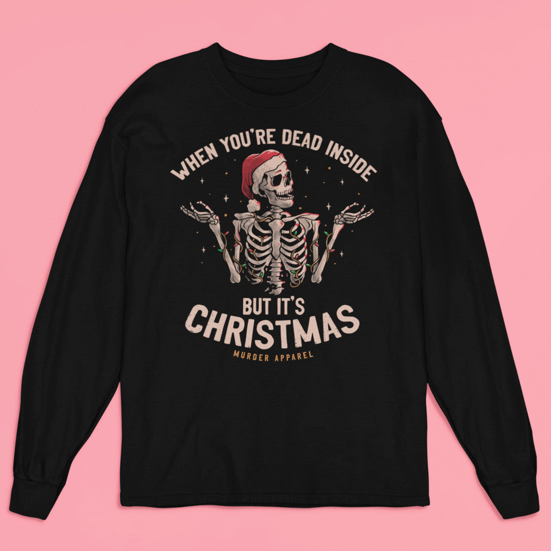Christmas Dead Inside Long Sleeve Shirt-xxchiefs
