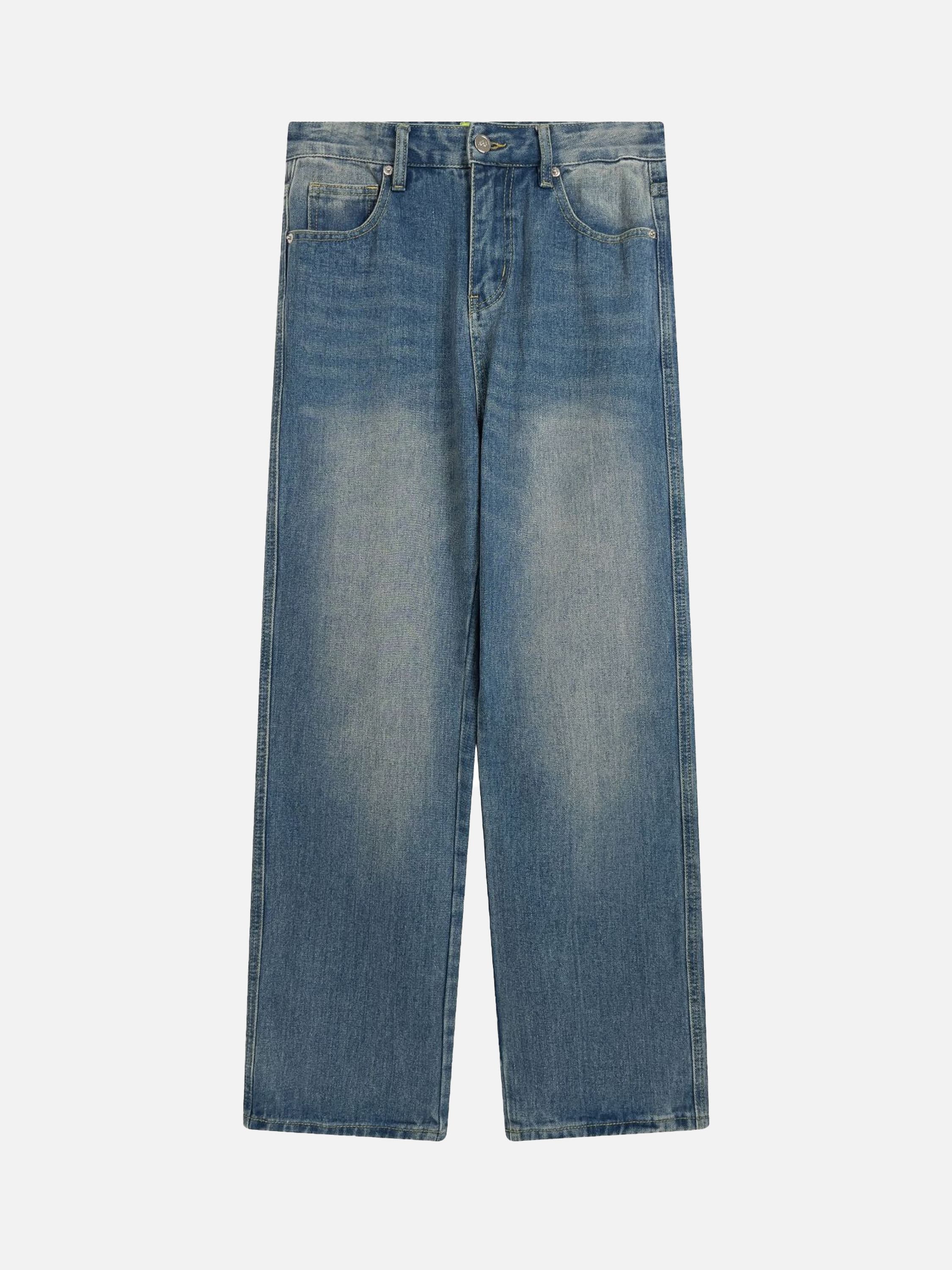 American Style Versatile High Street Print Hip-hop Casual Jeans-xxchiefs
