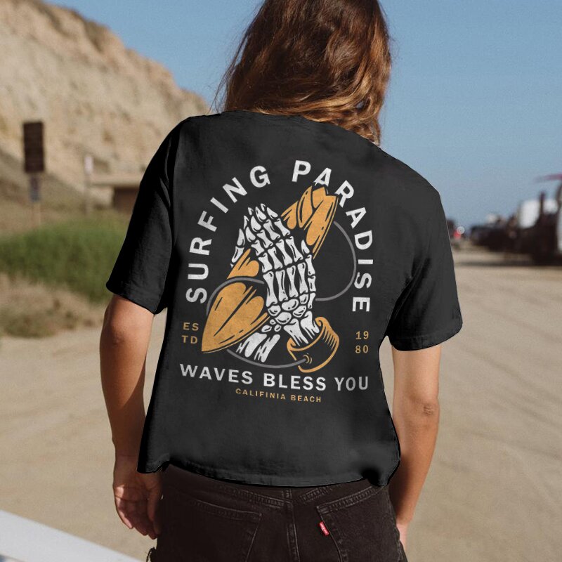 SURFING PARADISE printed T-shirt designer-xxchiefs