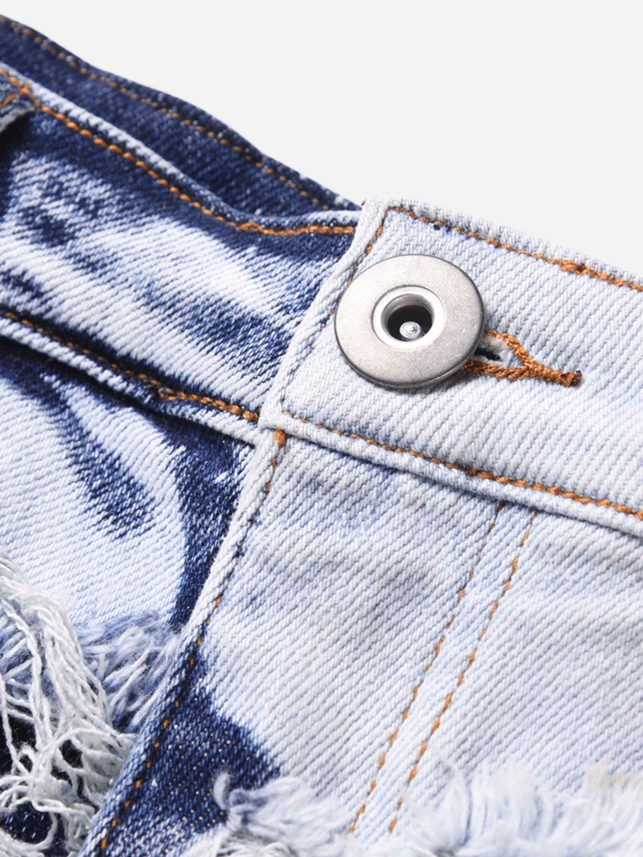 High Street Old Washed Slim Fit Jeans Pants-xxchiefs