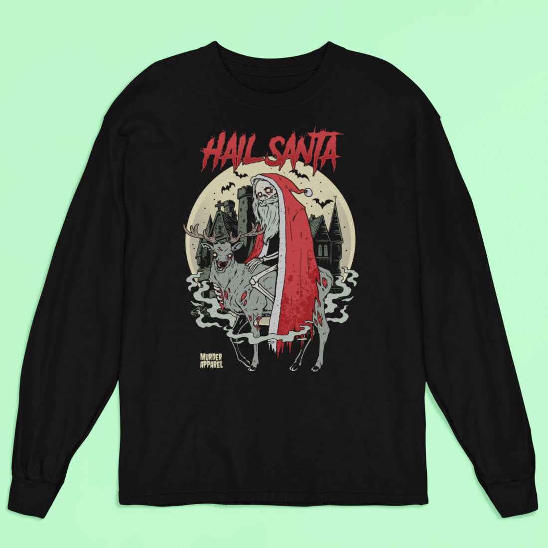Hail Santa Long Sleeve Shirt-xxchiefs