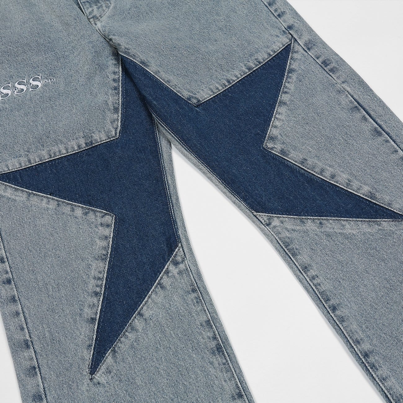 Patchwork Forked Five-pointed Star Jeans-xxchiefs