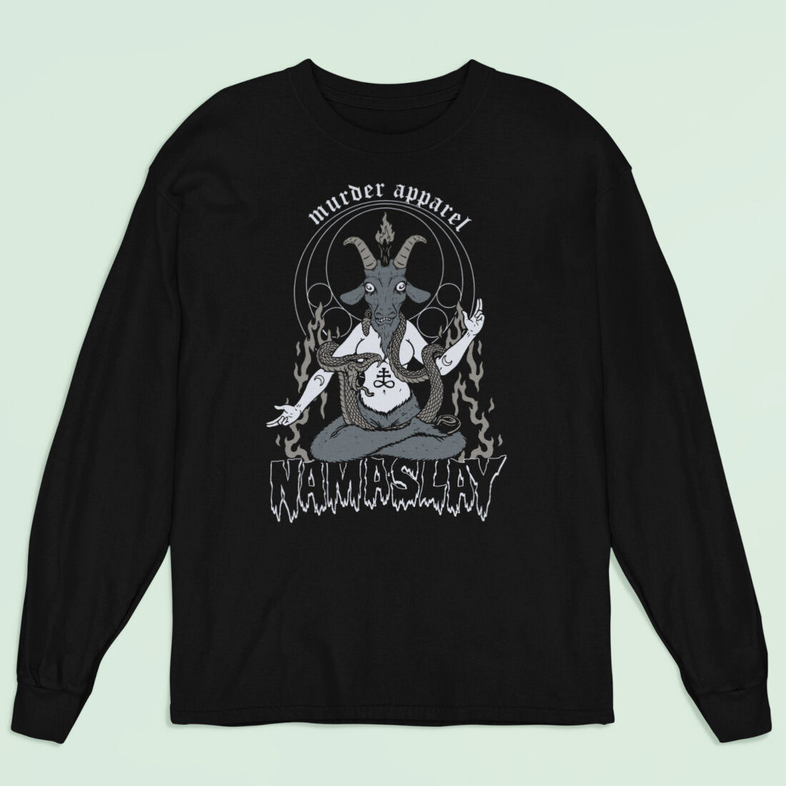 Baphomet Namaslay Long Sleeve Shirt-xxchiefs