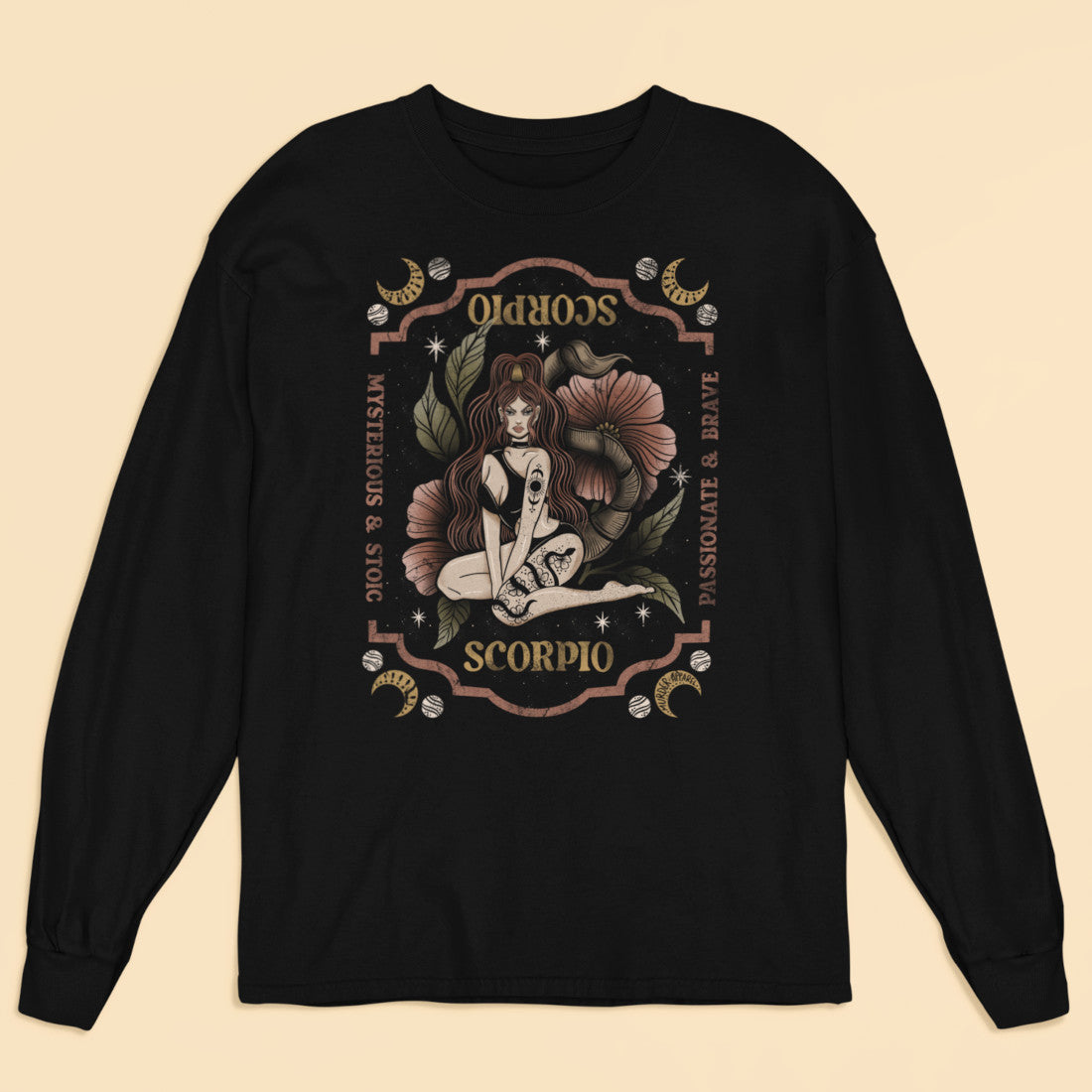 Scorpio Zodiac Long Sleeve Shirt-xxchiefs