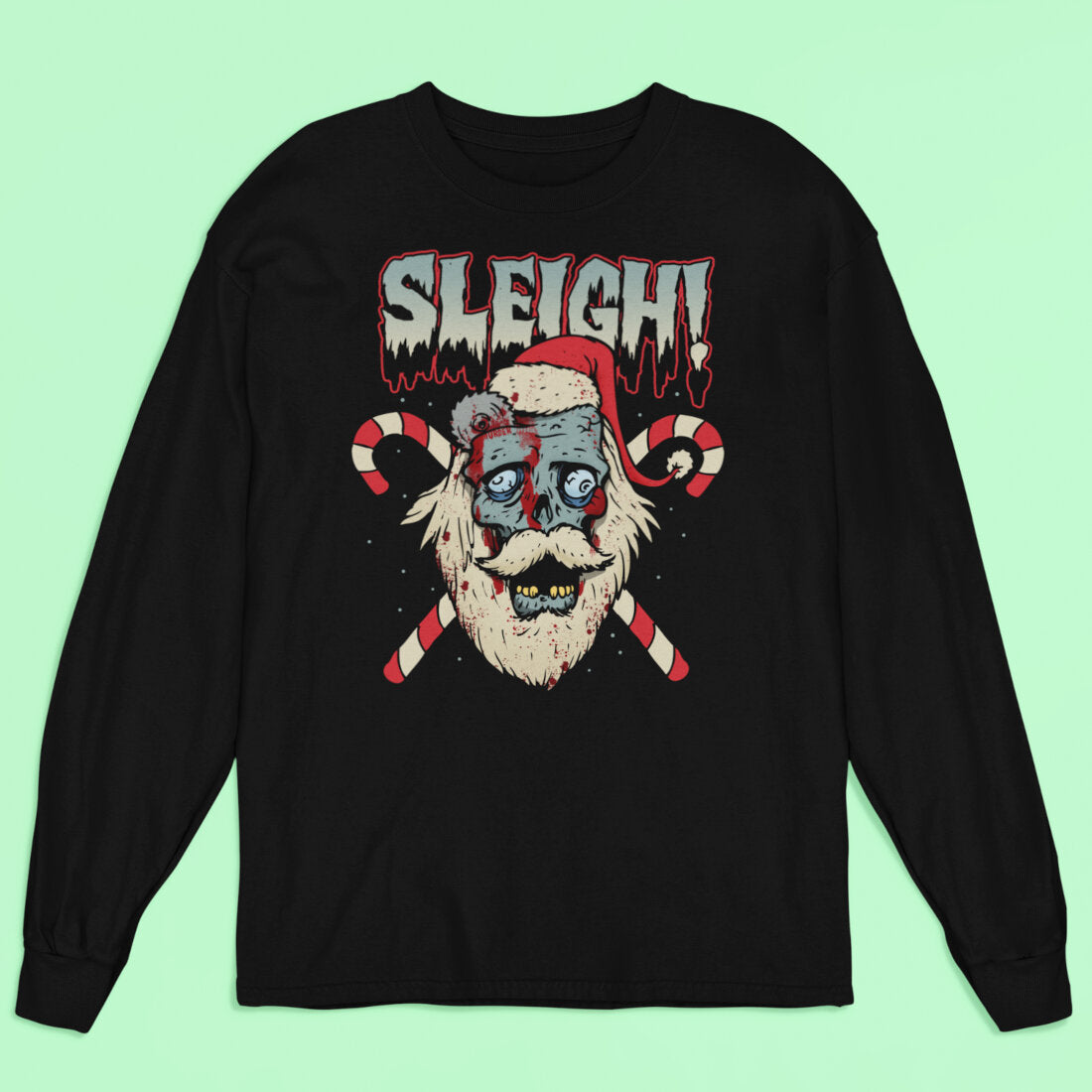 Zombie Santa Long Sleeve Shirt-xxchiefs