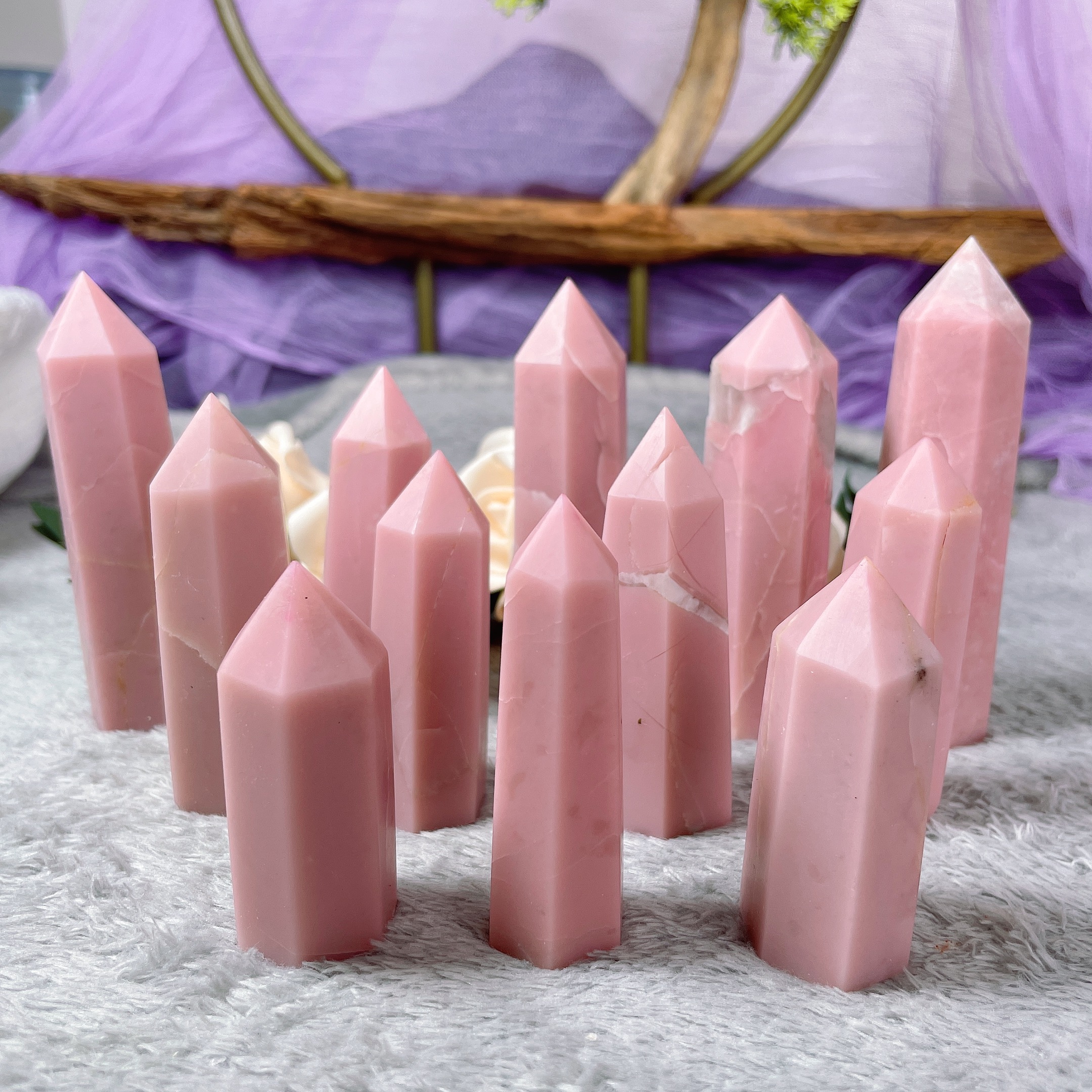 Pink Opal Tower 1KG