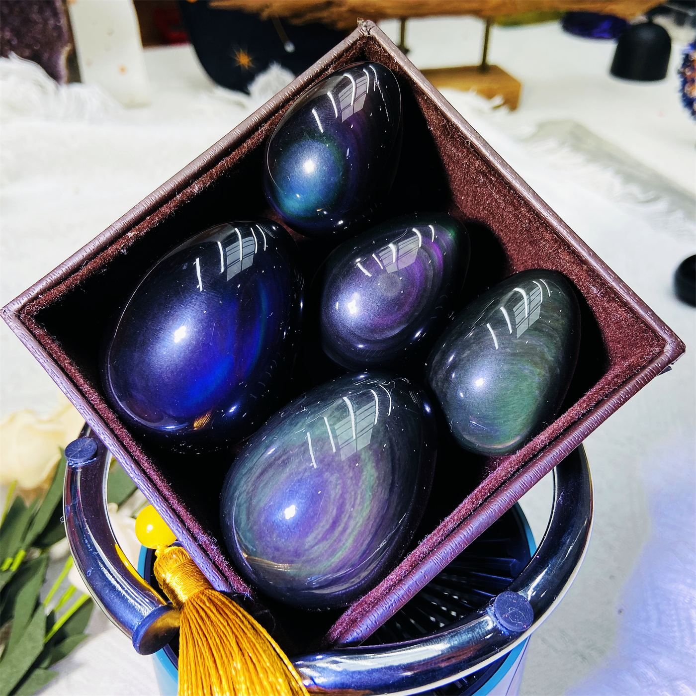 Rainbow Obsidian Egg 1KG