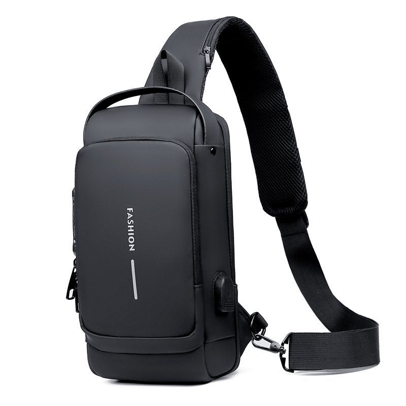 USB Charging Sport Sling Anti-Theft Shoulder Bag Oxford Waterproof Storage Bags