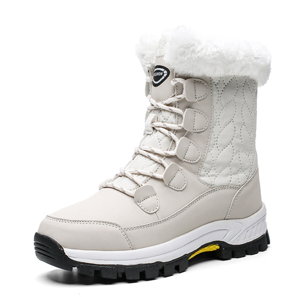 Women Winter Snow Boots Comfortable Faux Fur Lined  Waterproof Hiking Boots