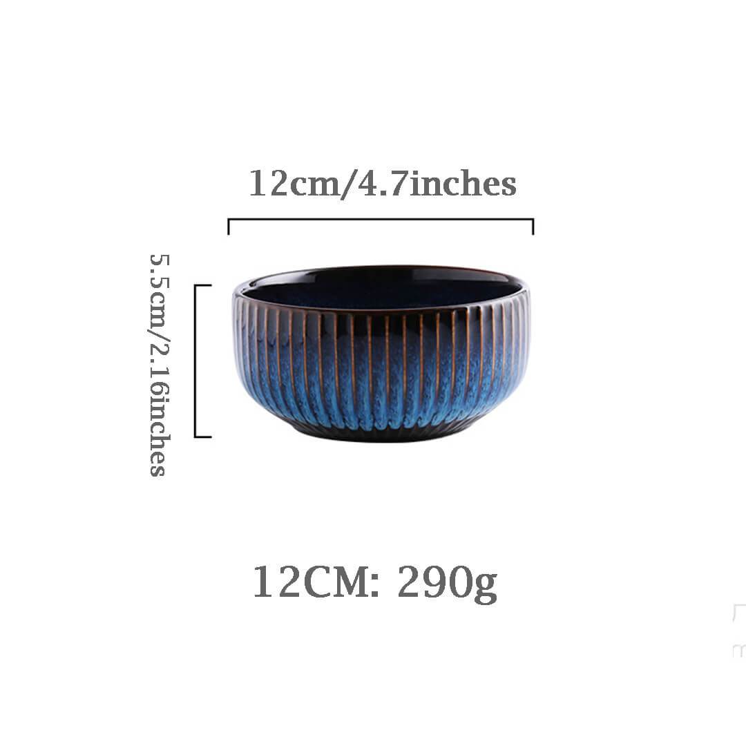 Japanese Kiln Blue Ceramic Glazed Set For Home Restaurant Tableware Accessory