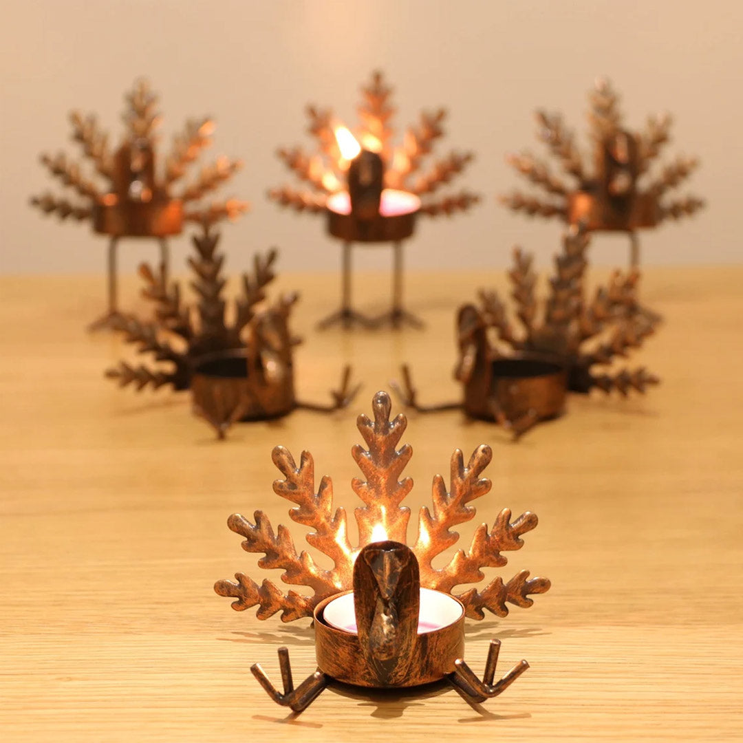 Turkey Candle Holder Retro Metal Scented Candlestick For Living Room