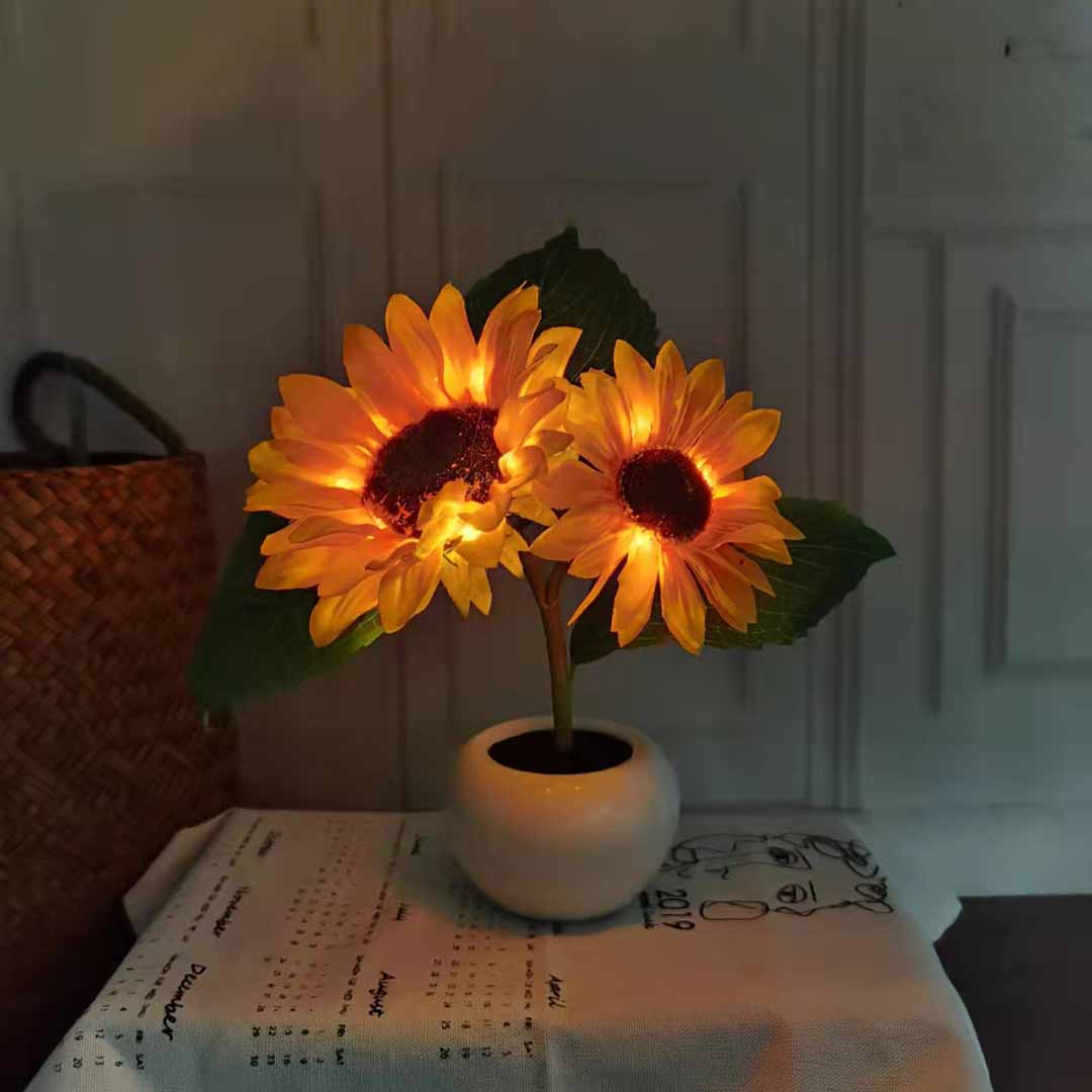 Solar Sunflower Light Simulation Lily Hyacinth Floor Lamp Outdoor Garden Lamp
