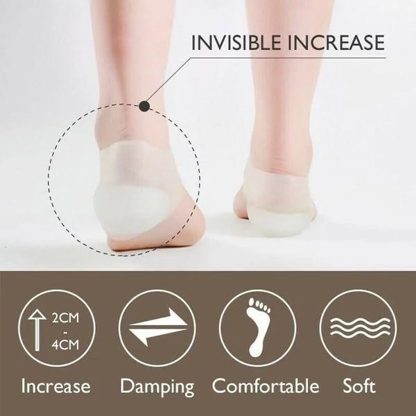 Silicone Invisible Height Increase Insole Heel Lift Insole