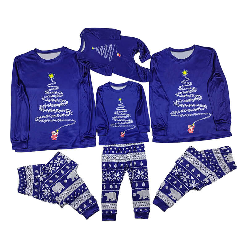 Family Christmas Dress Pajamas Set for Men Women Kids Baby