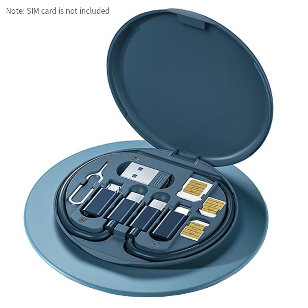 Mini Portable  Multifunctional Data Cable Storage Box Universal Smart Adapter Combination Set