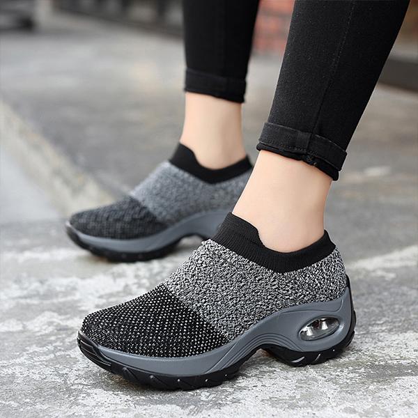 Women's Running Sneakers Breathable Shock Absorption Mesh Light Non-slip Socks Shoes