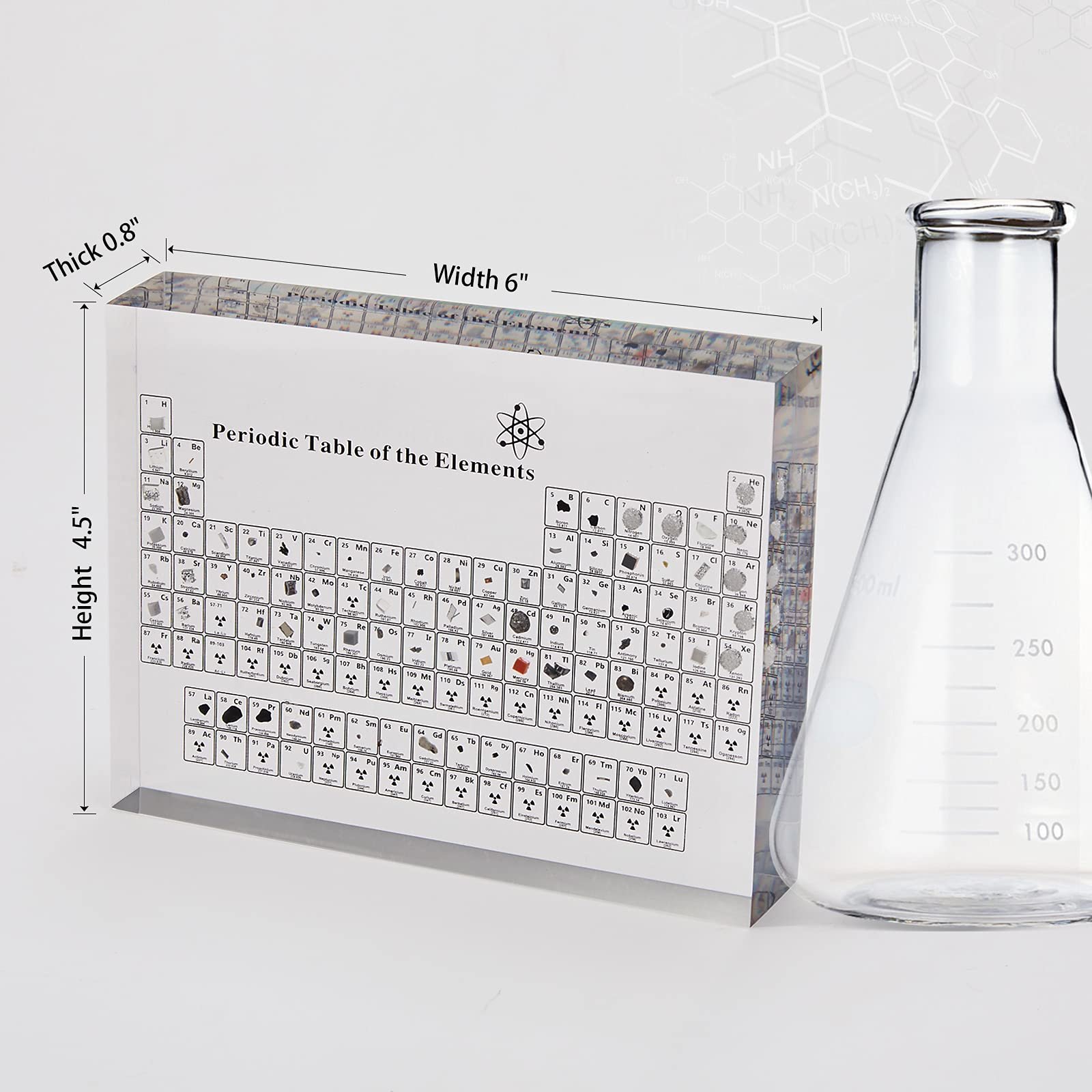 Periodic Table of Real Elements Acrylic Chemical Elements Display Chart Samples
