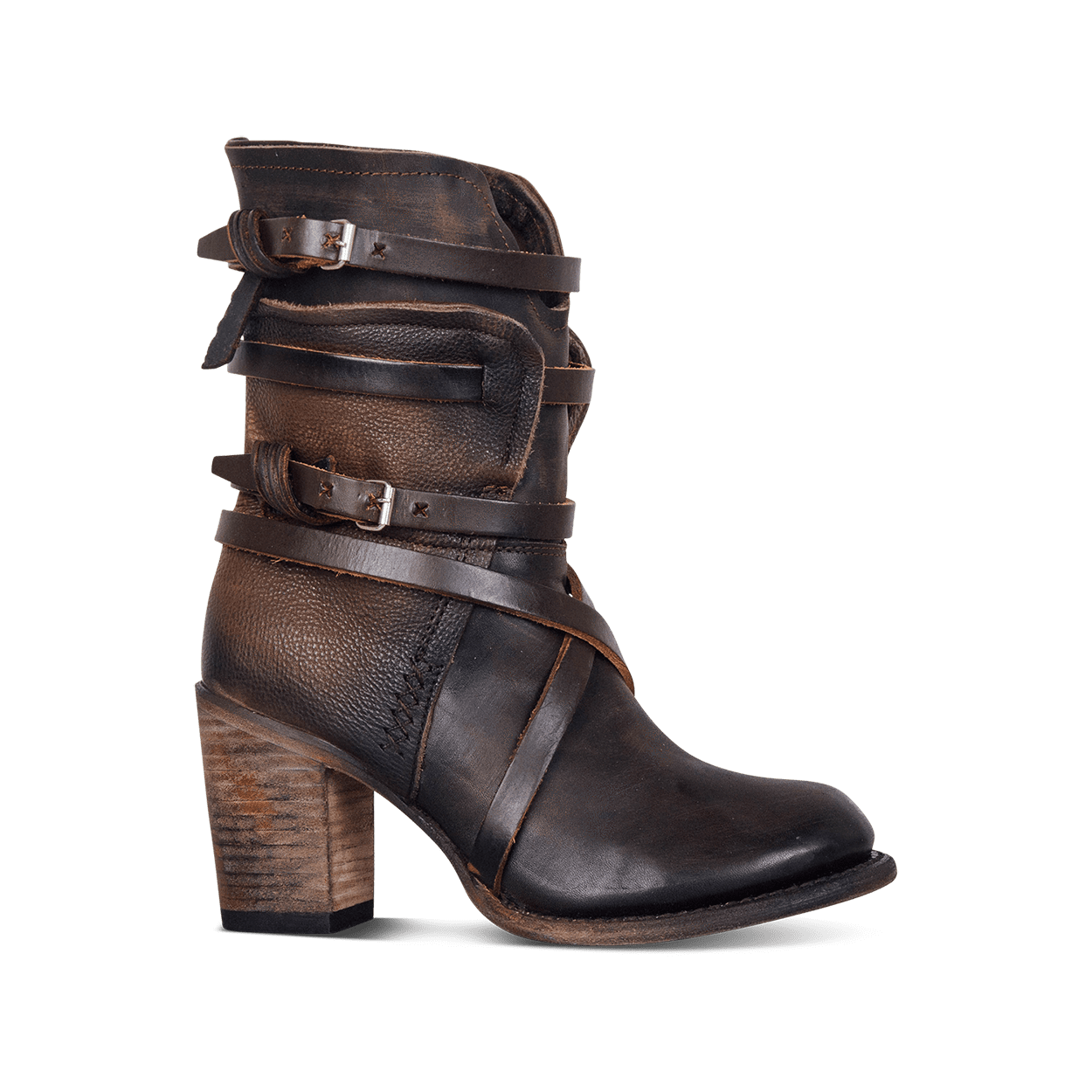 Women Vintage Zipper Mid-Calf Boots