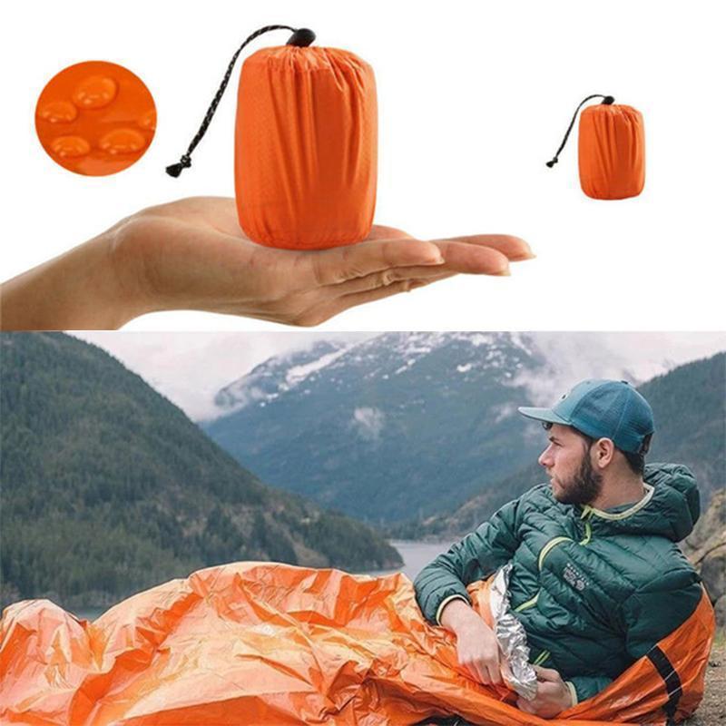 Lightweight Survival Sleeping Bags Thermal Bivy Sack Portable Emergency Blanket