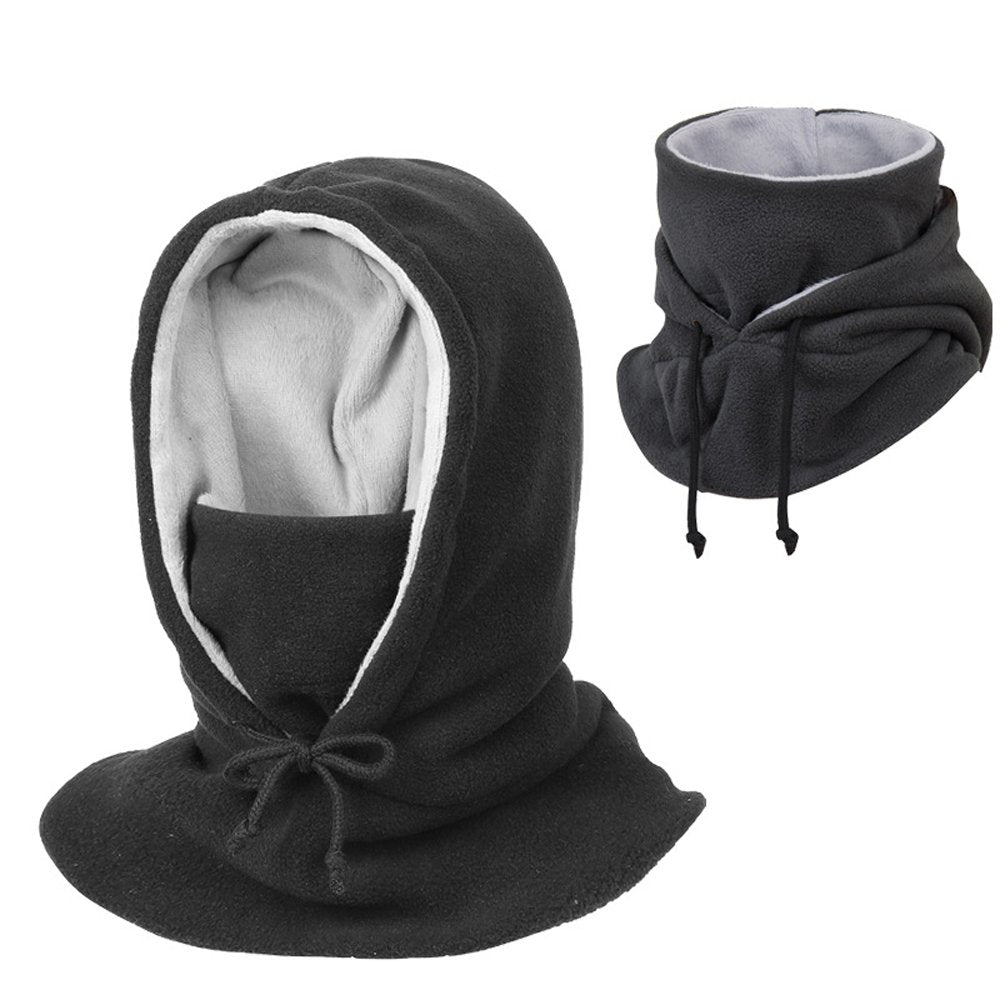 Fleece Hood Windproof Face Ski Mask Hat Neck Helmet Beanies For Men Women
