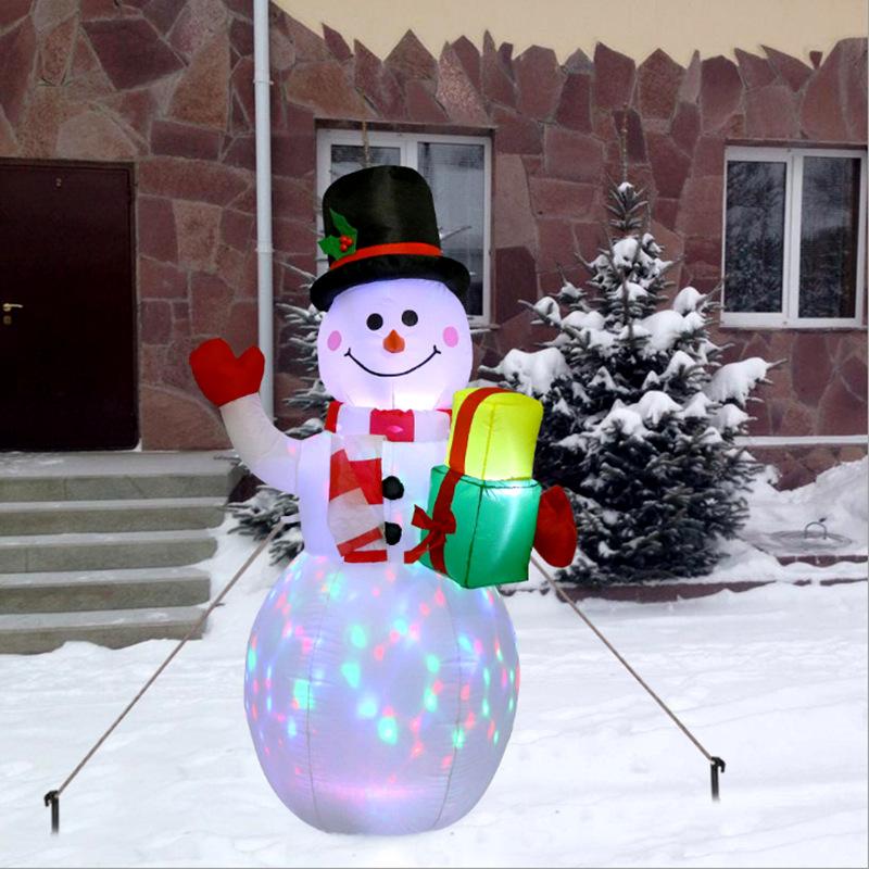 5ft Christmas Blow Up Inflatable Snowman with Rotating LED Lights