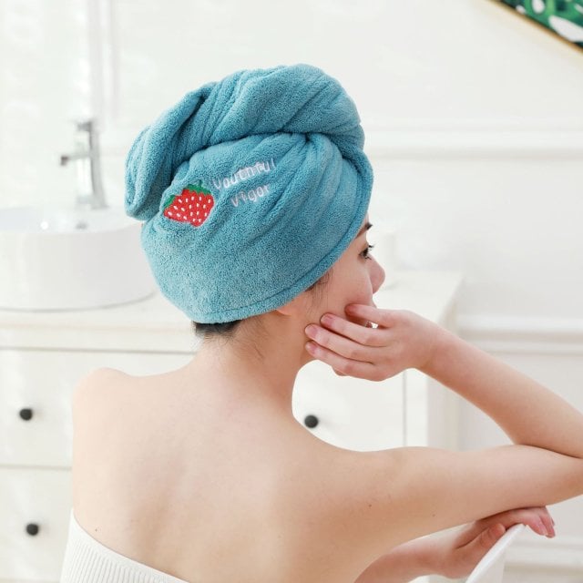 Microfiber Rapid Drying Hair Towel Quick Dry Hair Hat Wrap Bathing Cap