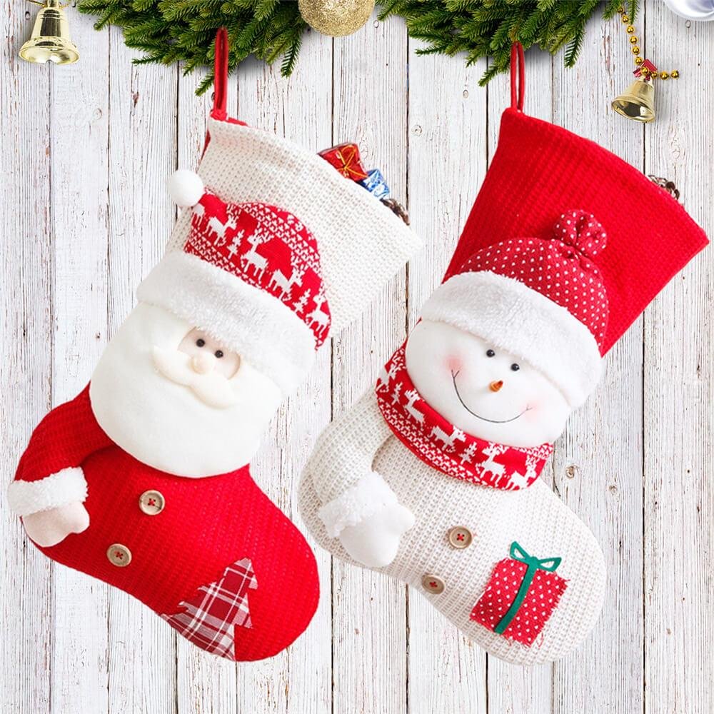 Christmas Stocking Santa Claus Gift Large Candy Bags Christmas Decorations