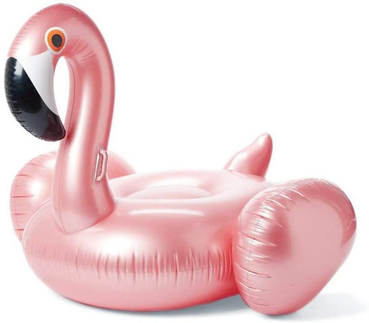 Giant Inflatable Flamingo Ride-On Pool Float with Fast Valves Swimming Pool Party Toys