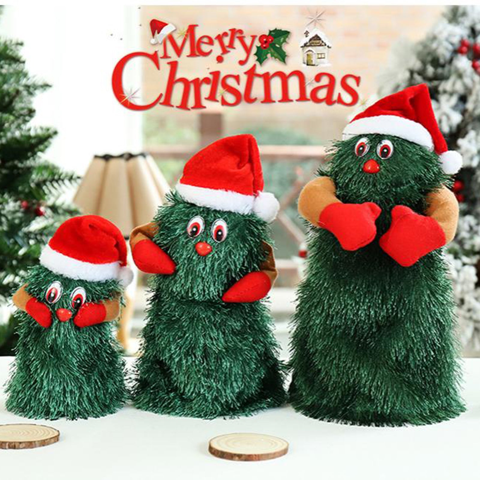 Dancing Christmas Tree Kids Doll 360 Degree Rotating Kids Christmas Gift Plush Toy