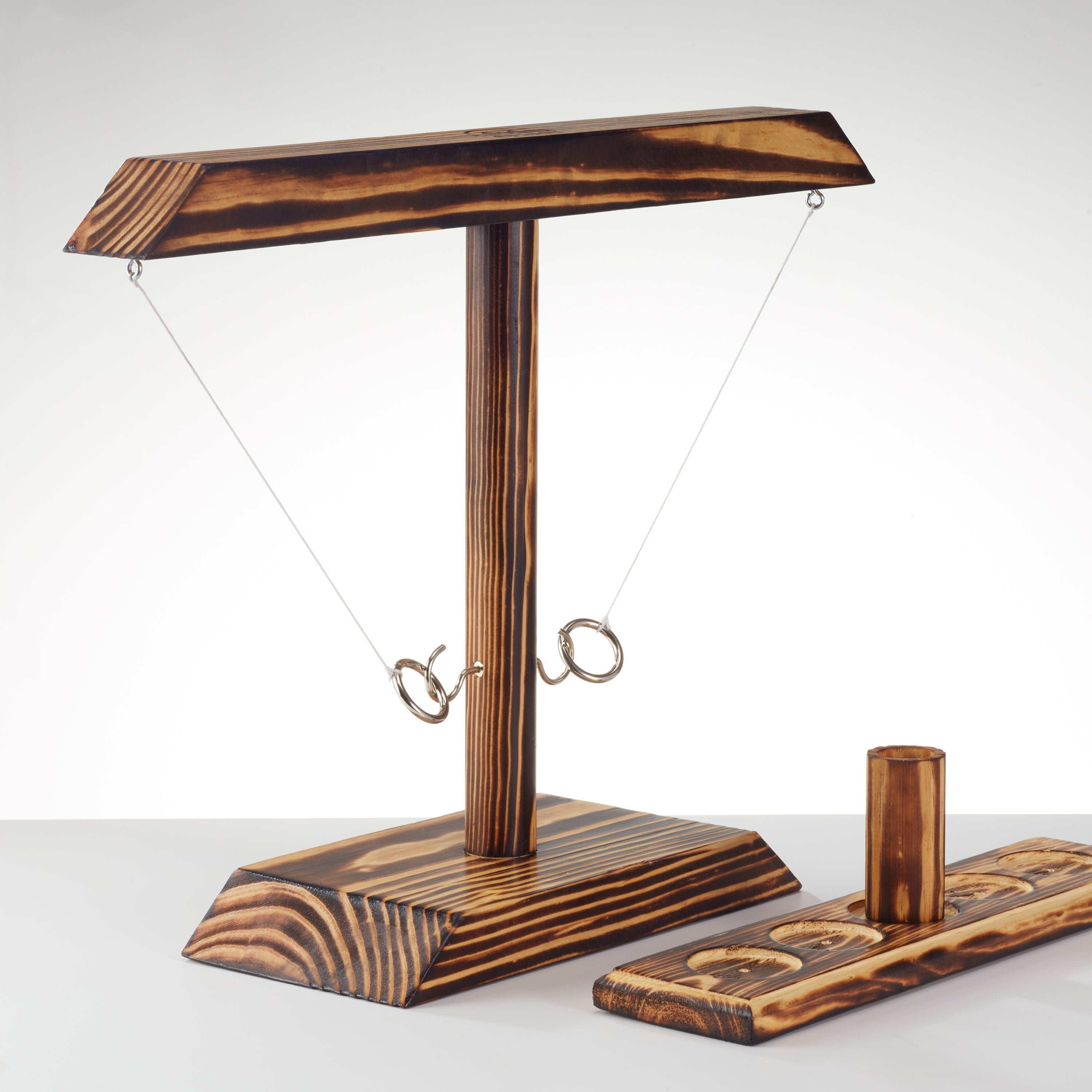 Handmade Wood Toss Battle Game Hook Ring Interactive Drinks Game