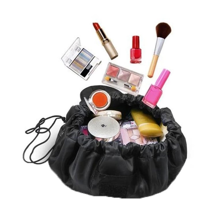 Portable Drawing Cosmetic Bag Waterproof Large Capacity Lazy Travel Makeup Bag