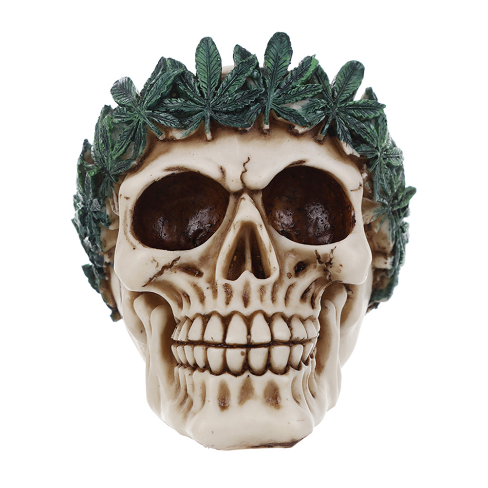 Halloween Resin Garland Skull Head Decoration Desktop Ornament Party Props