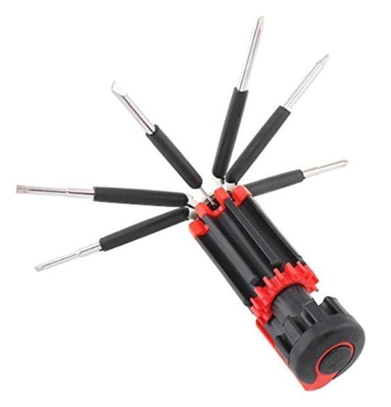 8 in 1 Multi Functional non-slip Portable Screwdriver With LED Flash Light