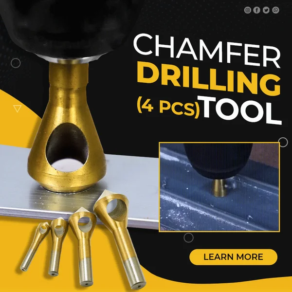 Countersink Chamfer Deburring Tool Hss Titanium Coated Hole Deburring Tool 4 PCS