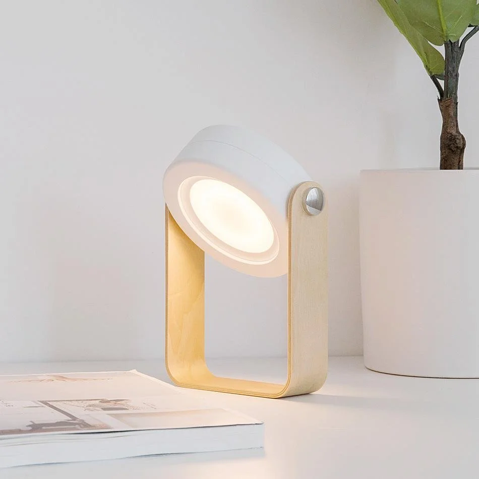 Creative Wood Handle Foldable Night Lights Reading Lamp Portable Lantern Lamp
