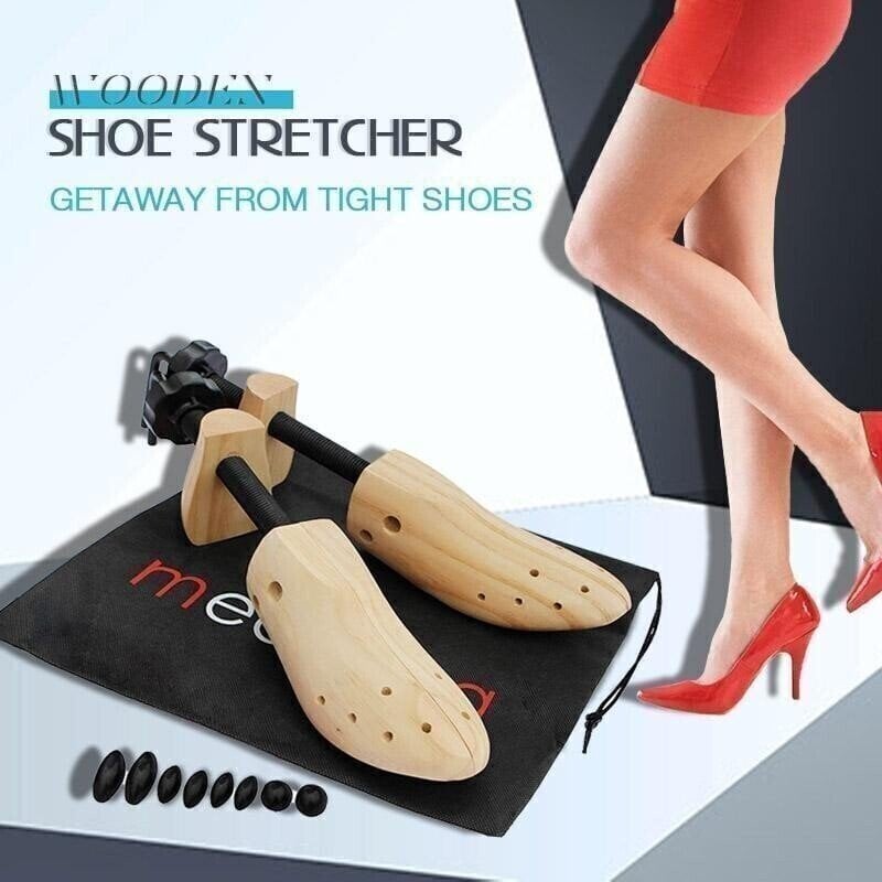 Wooden Shoe Stretchers 2-way Shoe Tree Shaper Rack 