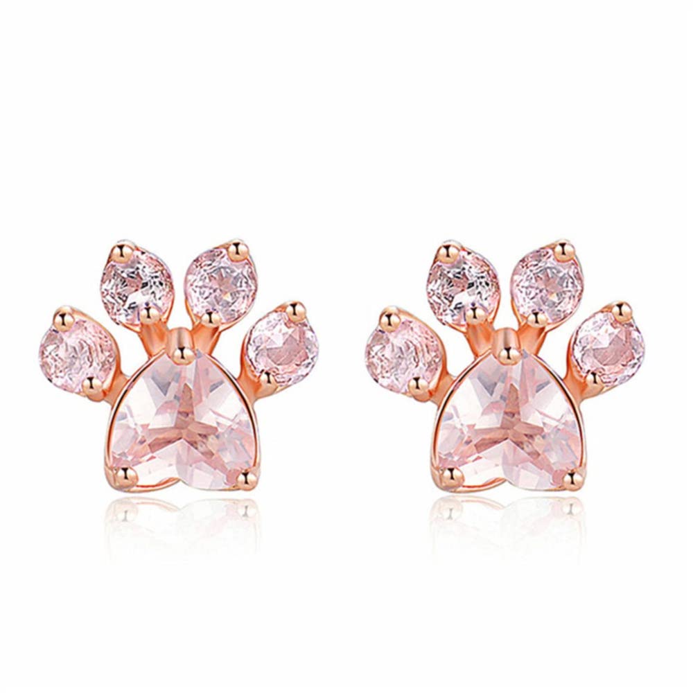 Stud Earrings For Women Girls Pair Of Cute Cat Claw Ear Rings Zircon Ear Rings