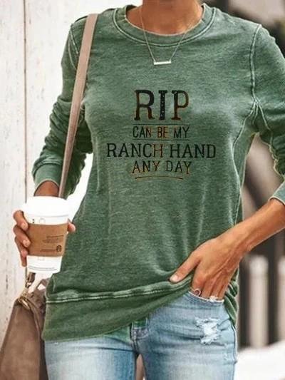 Rip Wheeler Can Be My Ranch Hand Any Day Womens Yellowstone Long Sleeve
