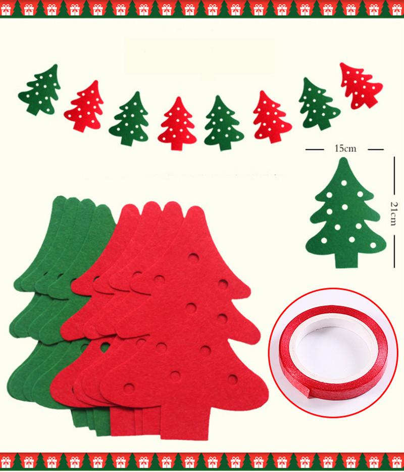 QIFU Christmas Banner Garland Merry Christmas Decor for Home Navidad Noel 2021 Christmas Ornaments Xmas Decor New Year DHL FREE