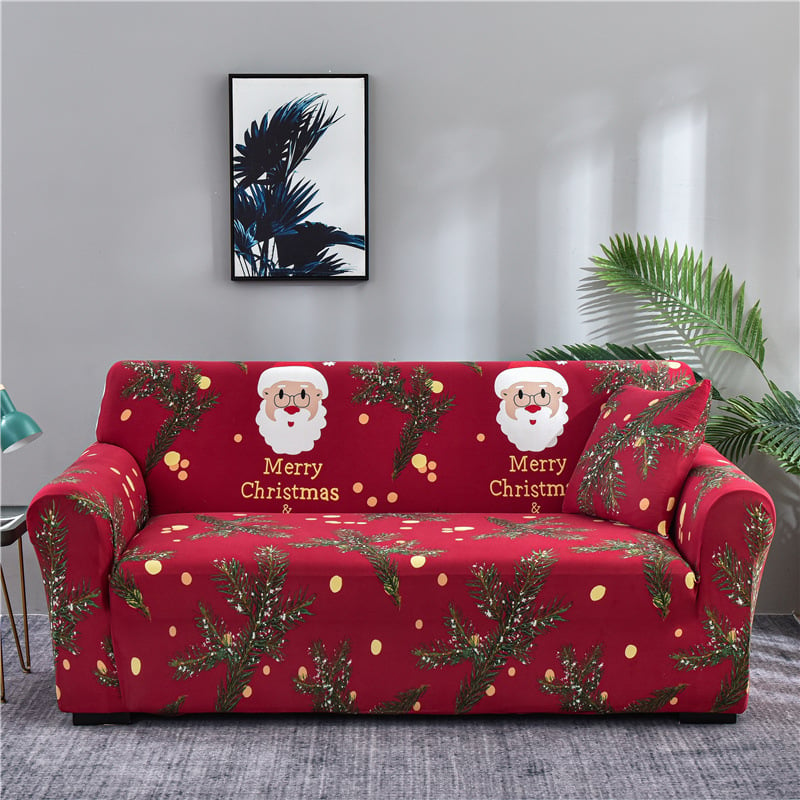 Christmas Couch Cover Printed Sofa Cover Stretch Spandex Furniture Protector
