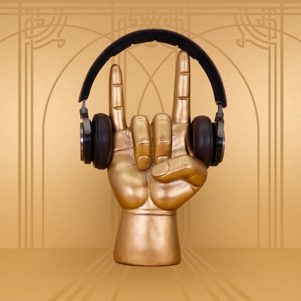 Creative Gold Finger Shape Earphone Holder