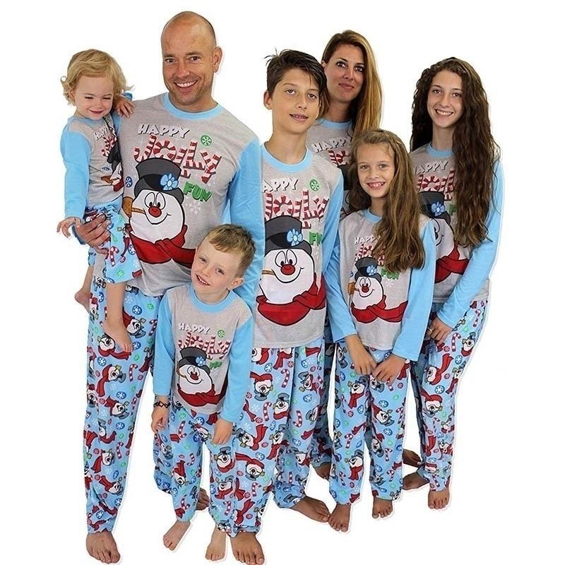 Christmas Snowman Family Pajamas Holiday Loungewear