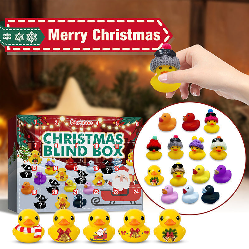 Advent Calendar 2022 - 24 Rubber DucksKids Toddlers Rubber Ducky Bath Toy Creative Christmas Gifts