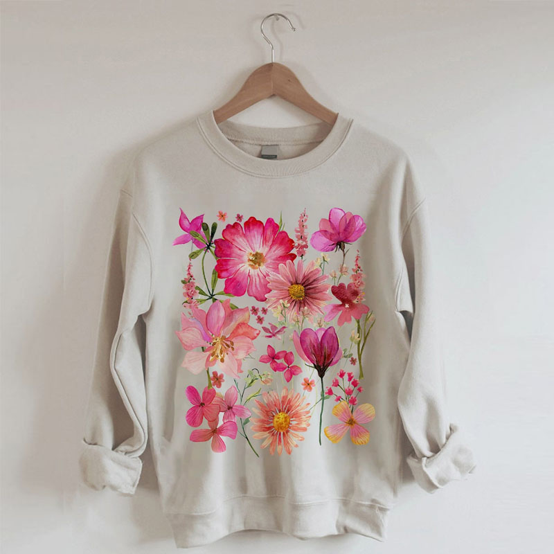 Vintage Pressed Flowers Sweatshirt