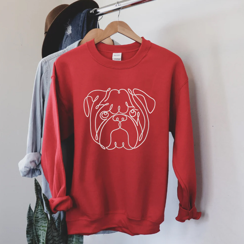 Bulldog Line Art Sweatshirt